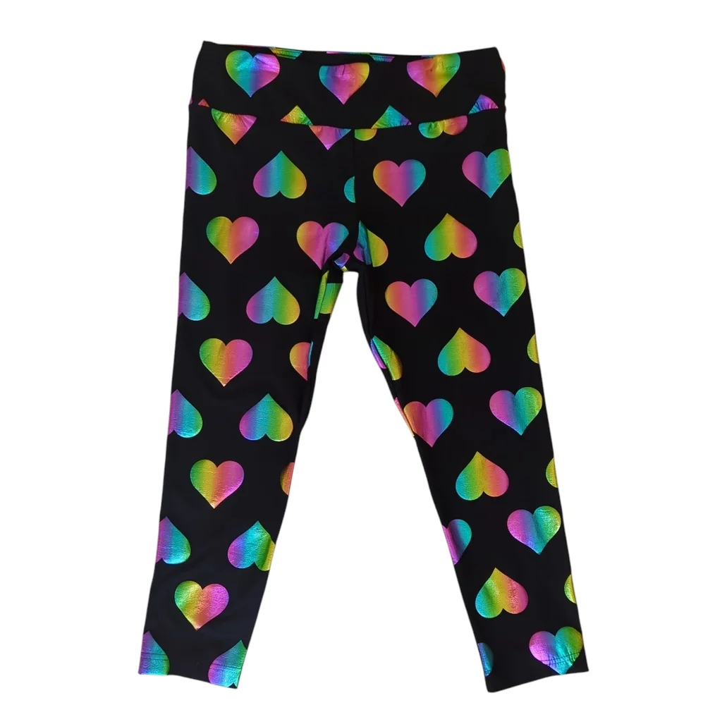 NWT No Boundaries Sueded High-Rise Cropped Pants Junior LARGE 11-13 Black Multi